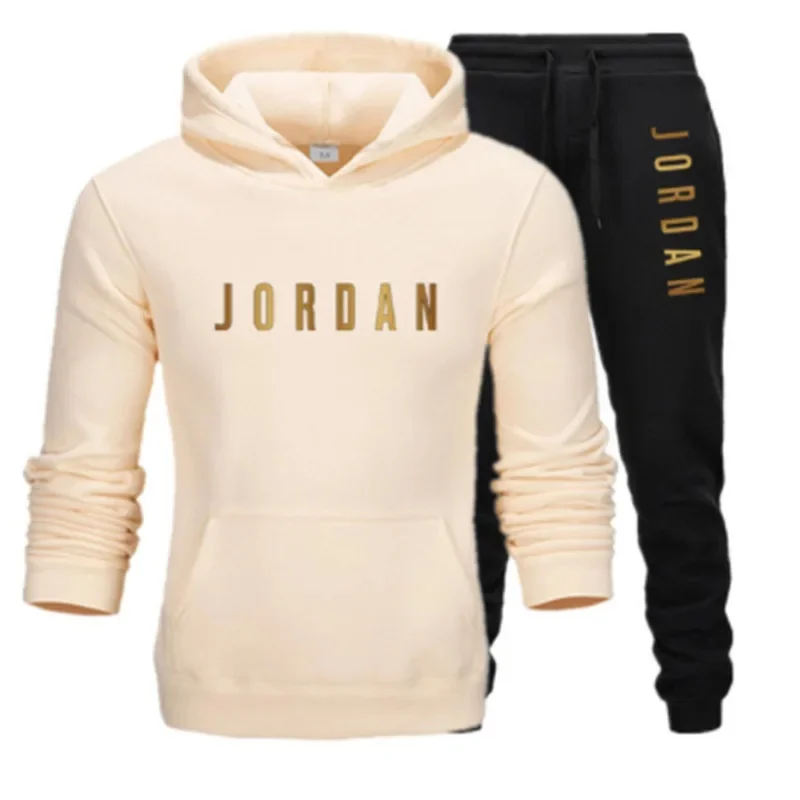 Winter Wear Clothes - Men's printed sports suit hoodie and