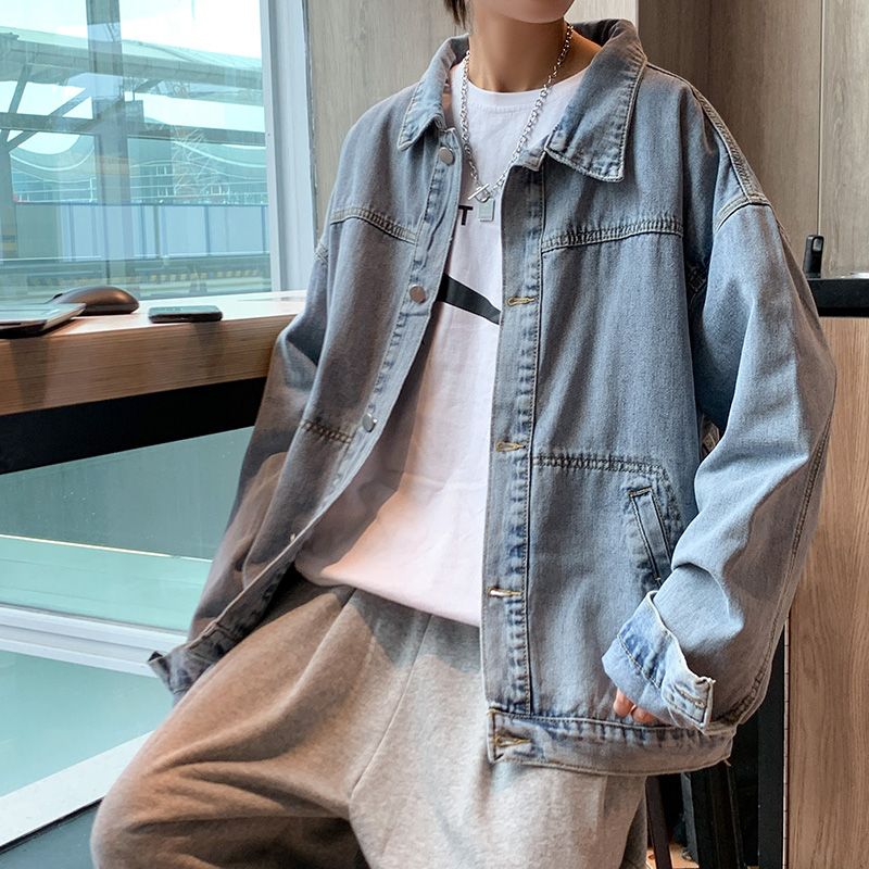 Winter Clothing Aesthetic - Retro Lapel Men's Denim Jacket Cheap