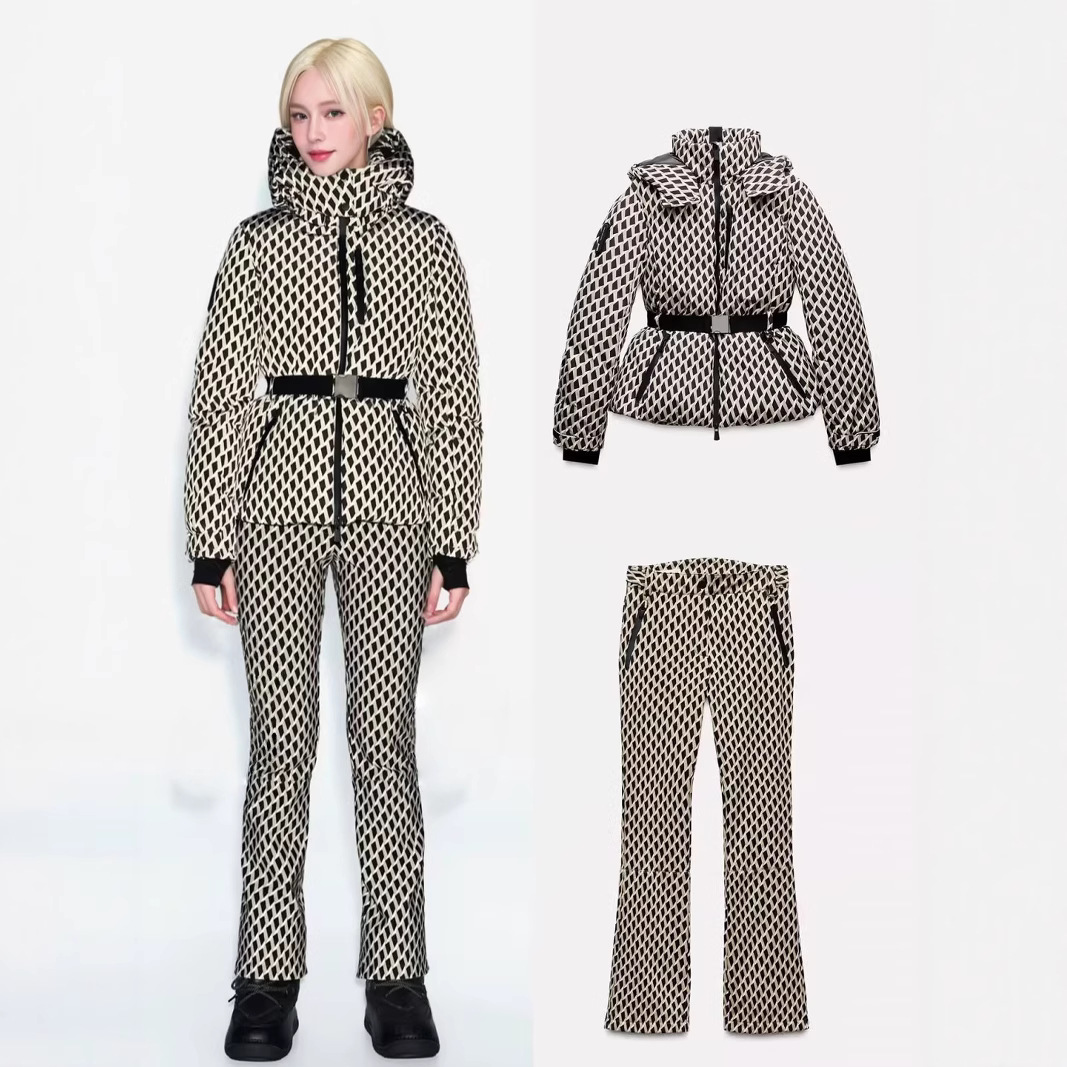 Winter Clothing Color - Winter Two Piece Skiing Set Hooded