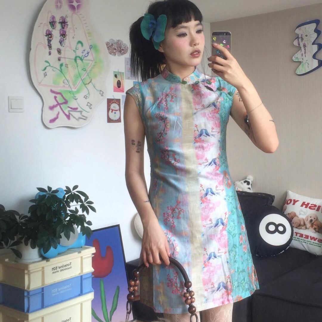 Vintage Cheongsam High Waist P - Winter Clothing Aesthetic recension och pris