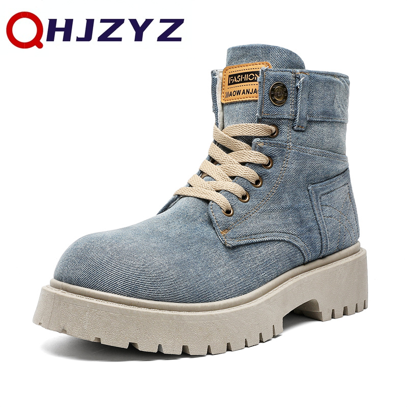 Men Boots Denim Cloth High Top - Winter Cloth recension och pris