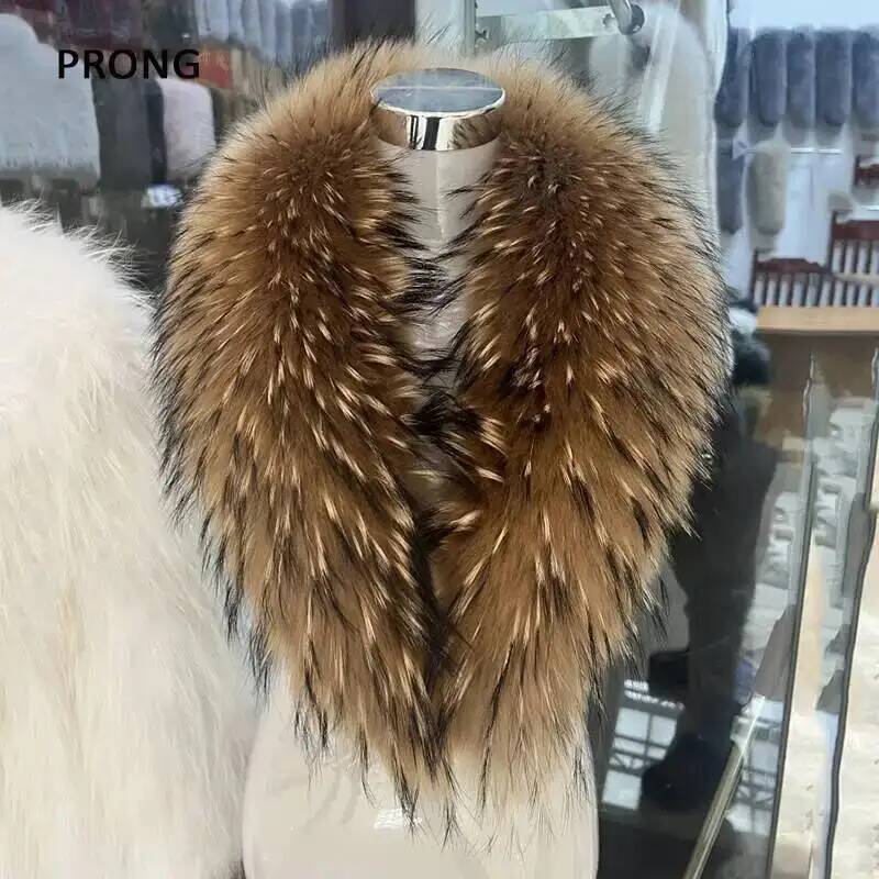 Natural Raccoon Fur Collar Rea - Winter Clothing Design recension och pris