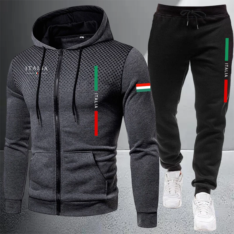 Men's Tracksuit Casual Zip Hoo - Winter Clothing Design recension och pris