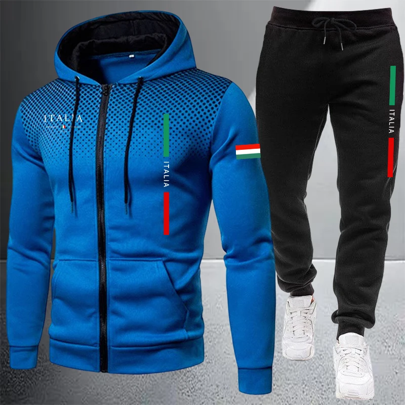 Men's Tracksuit Casual Zip Hoo - Winter Clothing Design recension och pris