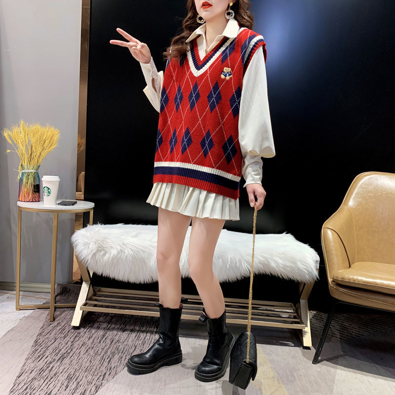 Red Knit Vests For Women Sleev - Winter Clothing Trends 2025 Women'S recension och pris
