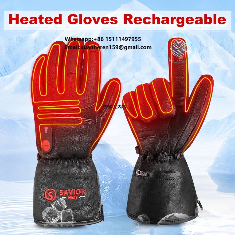 Heated Leather Gloves Men Wome - Heated Gloves Electric recension och pris