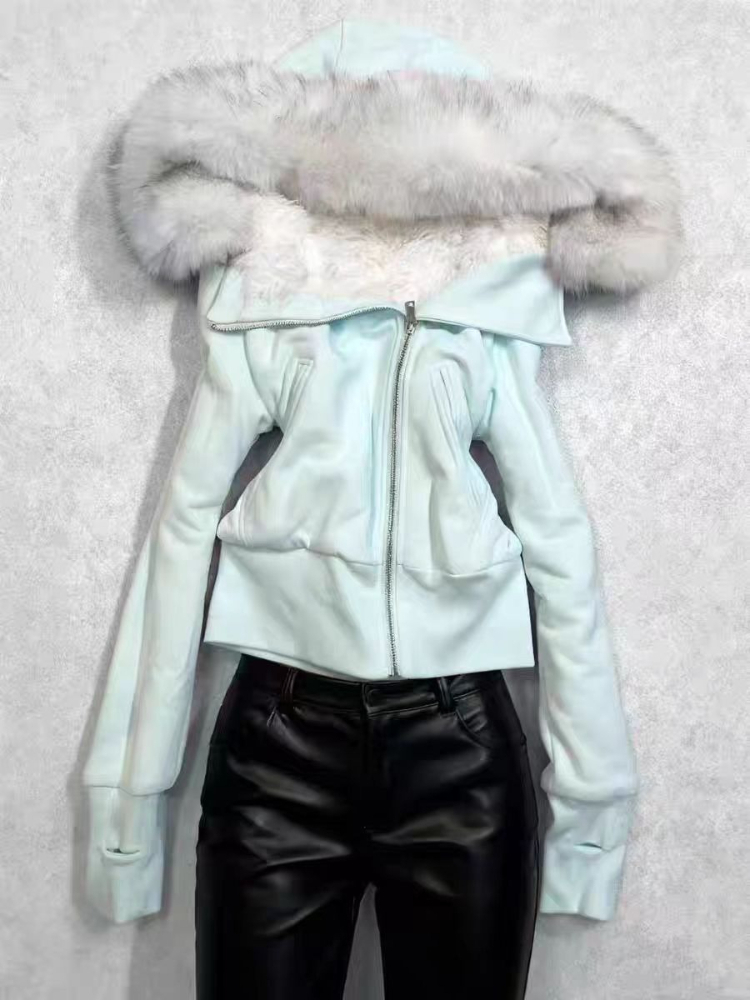 Aesthetic Vintage Slim Hooded  - Winter Clothing Aesthetic recension och pris