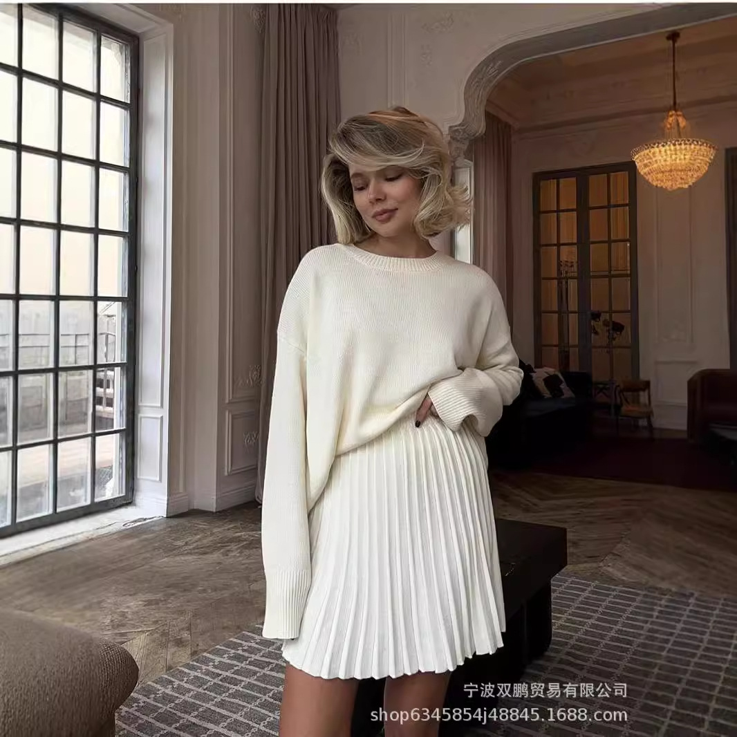 Autumn Solid Color O-neck Swea - Winter Clothing Color recension och pris