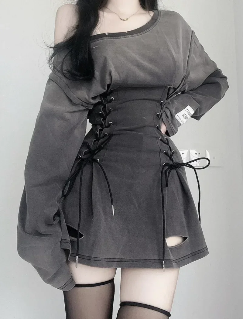 Fairycore Grunge Corset Dress  - Winter Clothing Aesthetic recension och pris