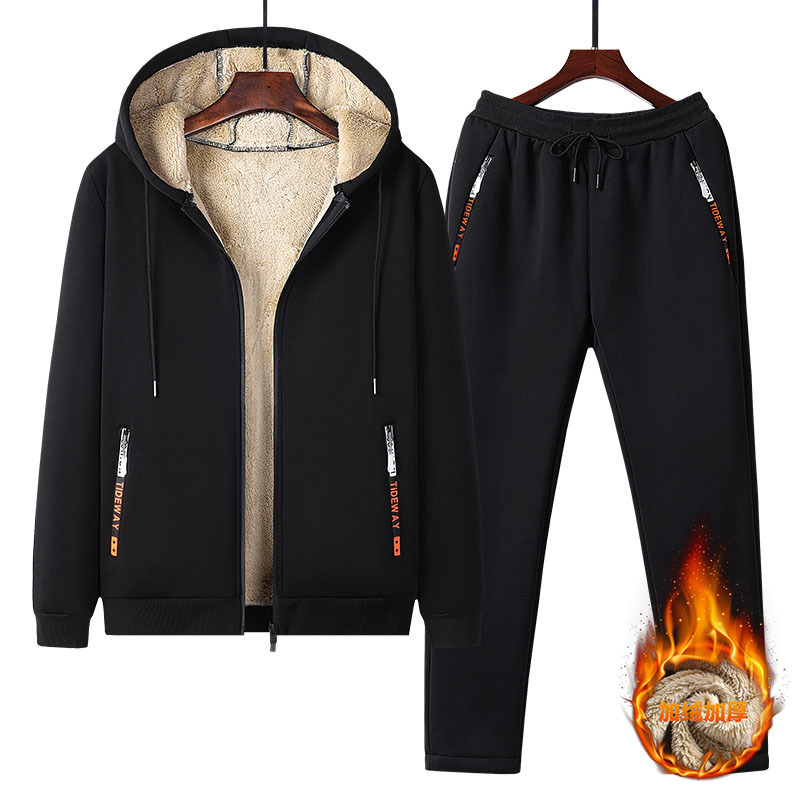Men Lamb Fleece Lined Tracksui - Fleece Hoodie Lined recension och pris