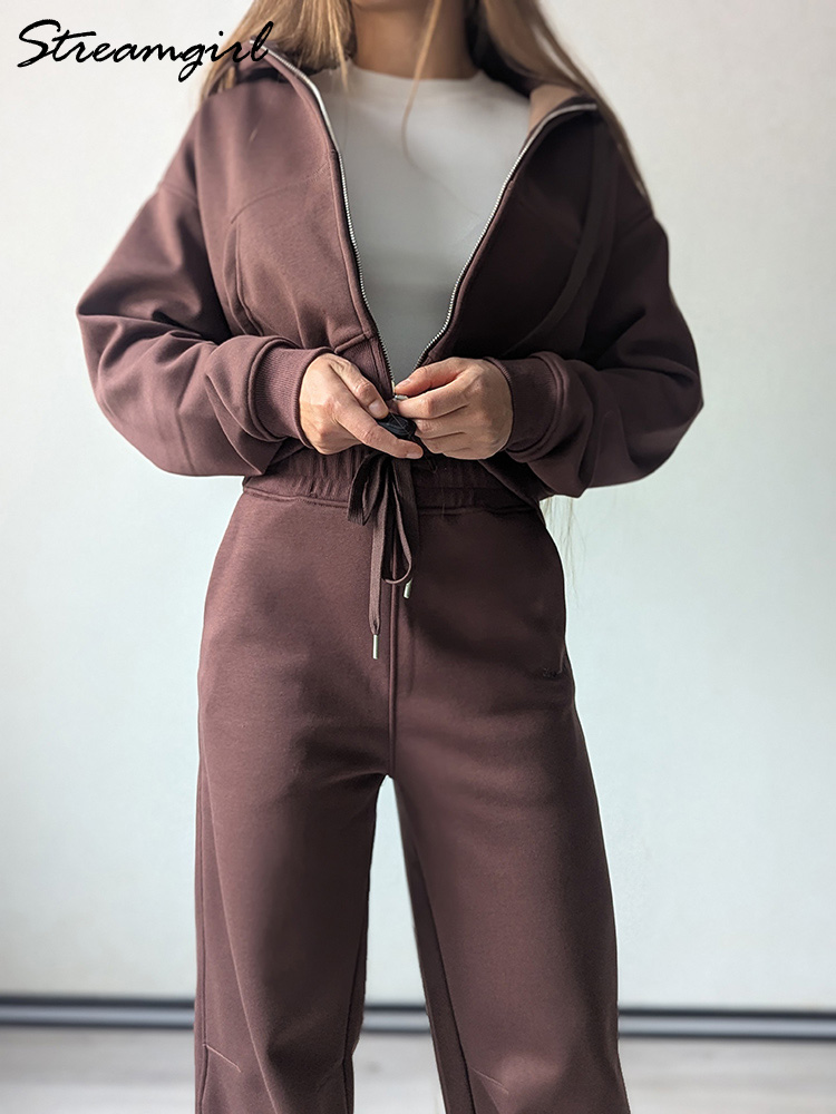 Winter Fleece Pants Set Women  - Fleece Hoodie Lined recension och pris