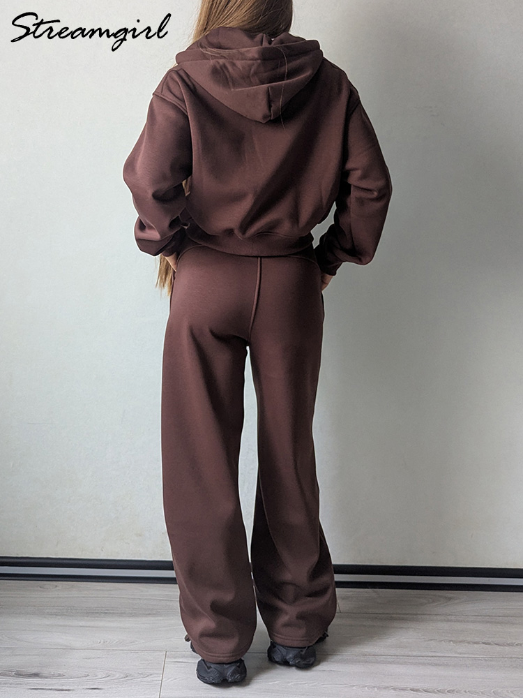 Winter Fleece Pants Set Women  - Fleece Hoodie Lined recension och pris