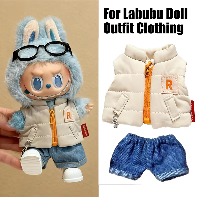 For 15 17cm Labubu Doll Solid  - Winter Clothing Color recension och pris