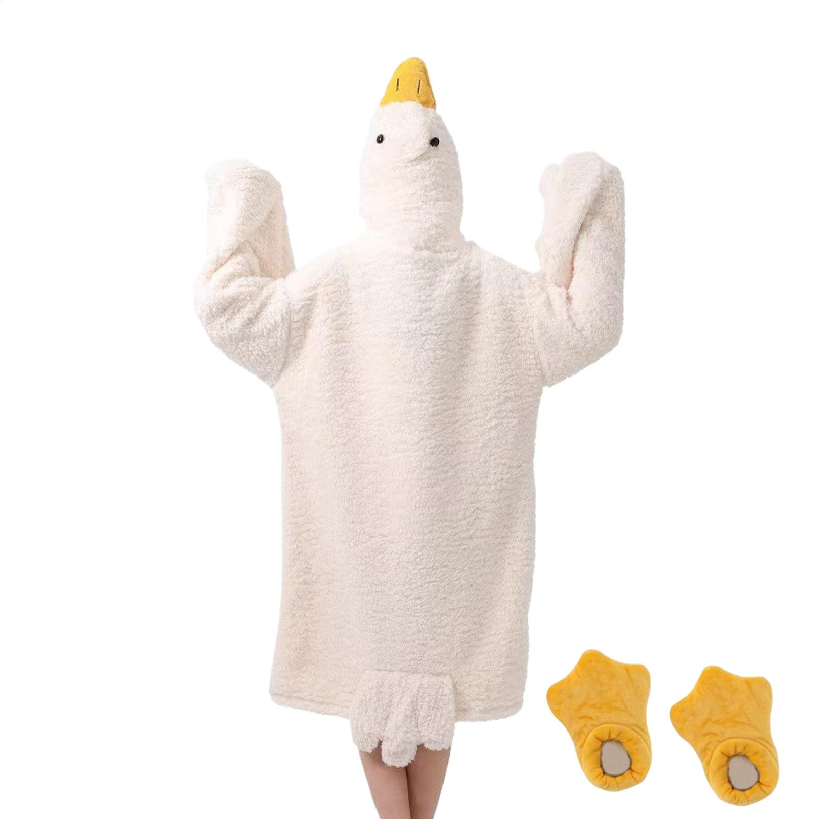 Wearable blanket Goose Robe Co - Fleece Hoodie Lined recension och pris