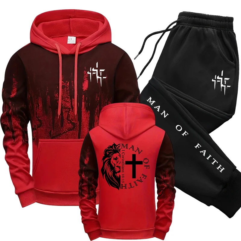 Man of Faith Pattern Men's Set - Winter Wear Clothes recension och pris