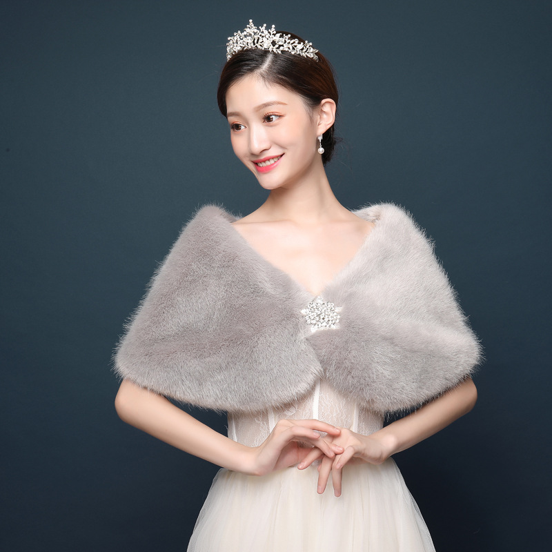 Women Bridal Shawl Wedding Cap - Winter Clothing Design recension och pris