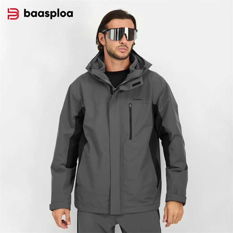 Baasploa New Men Jacket Outdoo - Fleece Hoodie Lined recension och pris