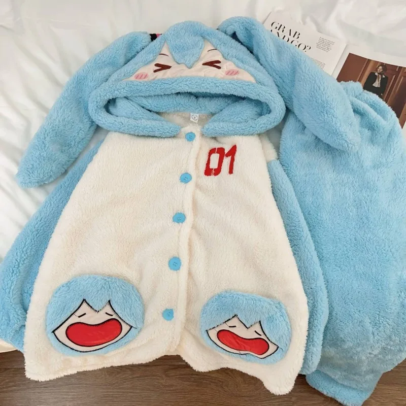 Hatsune Miku cartoon animation - Fleece Hoodie Lined recension och pris